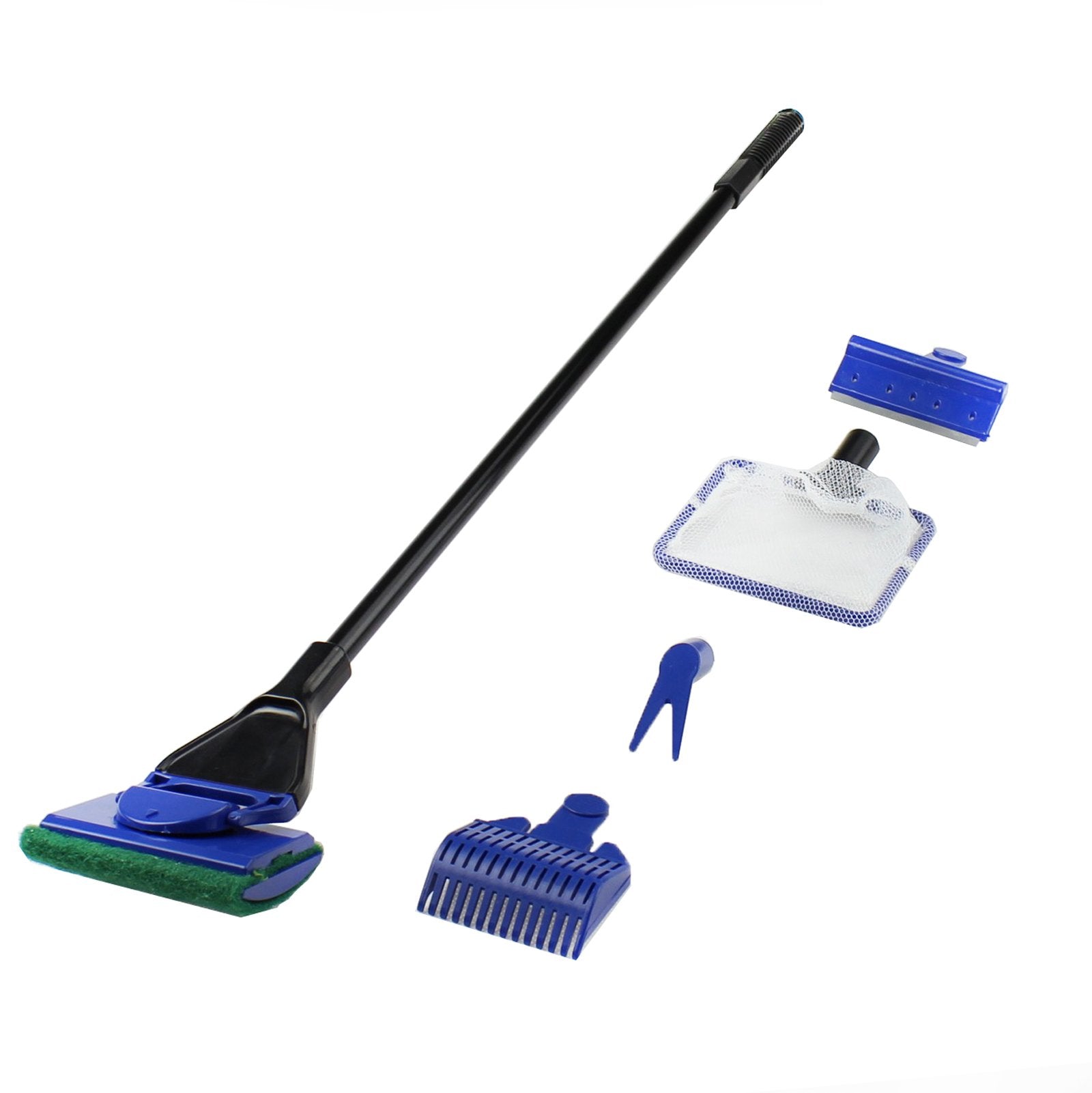AQUANEAT algae scraper demonstrates efficient glass cleaning with minimal tank disturbance