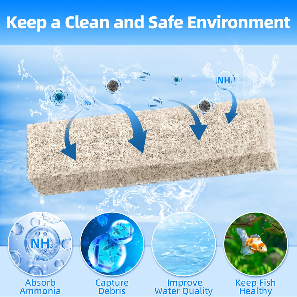 AQUANEAT ammonia reducer pad pre-cut enables quick, tool-free replacement.
