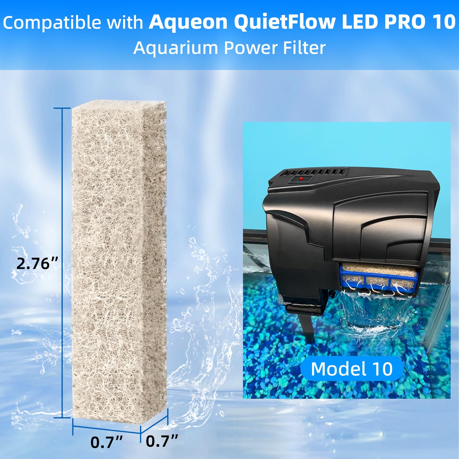 AQUANEAT ammonia reducer pad for water quality improvement in home aquariums
