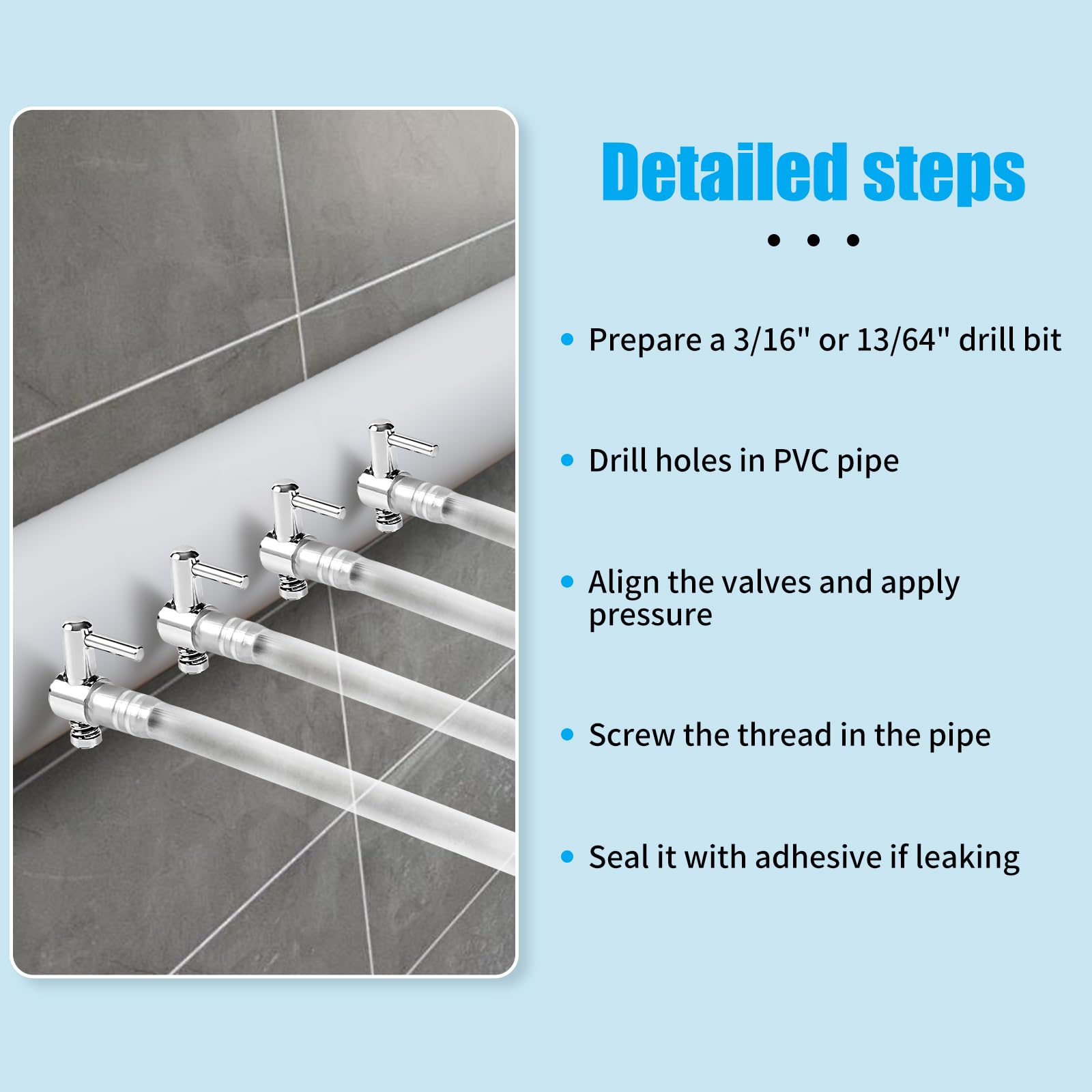 AQUANEAT aquarium air-flow valve installation shows easy-fit piping for quick setup