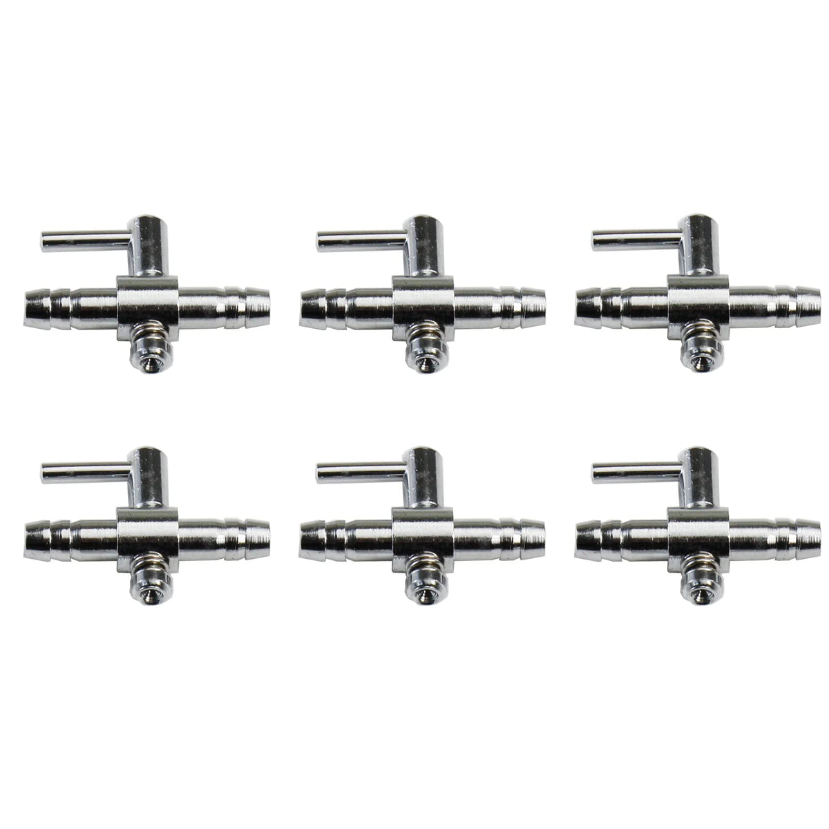AQUANEAT aquarium control valve close-up showing stainless steel durability for reliable airflow.