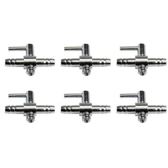 AQUANEAT aquarium control valve close-up showing stainless steel durability for reliable airflow.