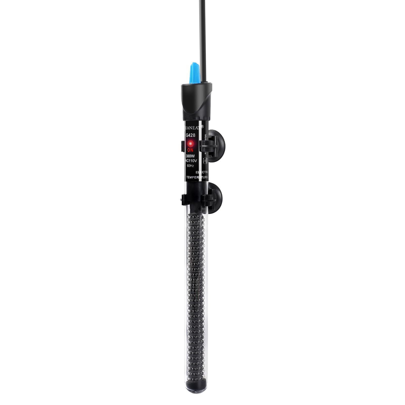 AQUANEAT aquarium decor secured by suction cups for tidy tanks.