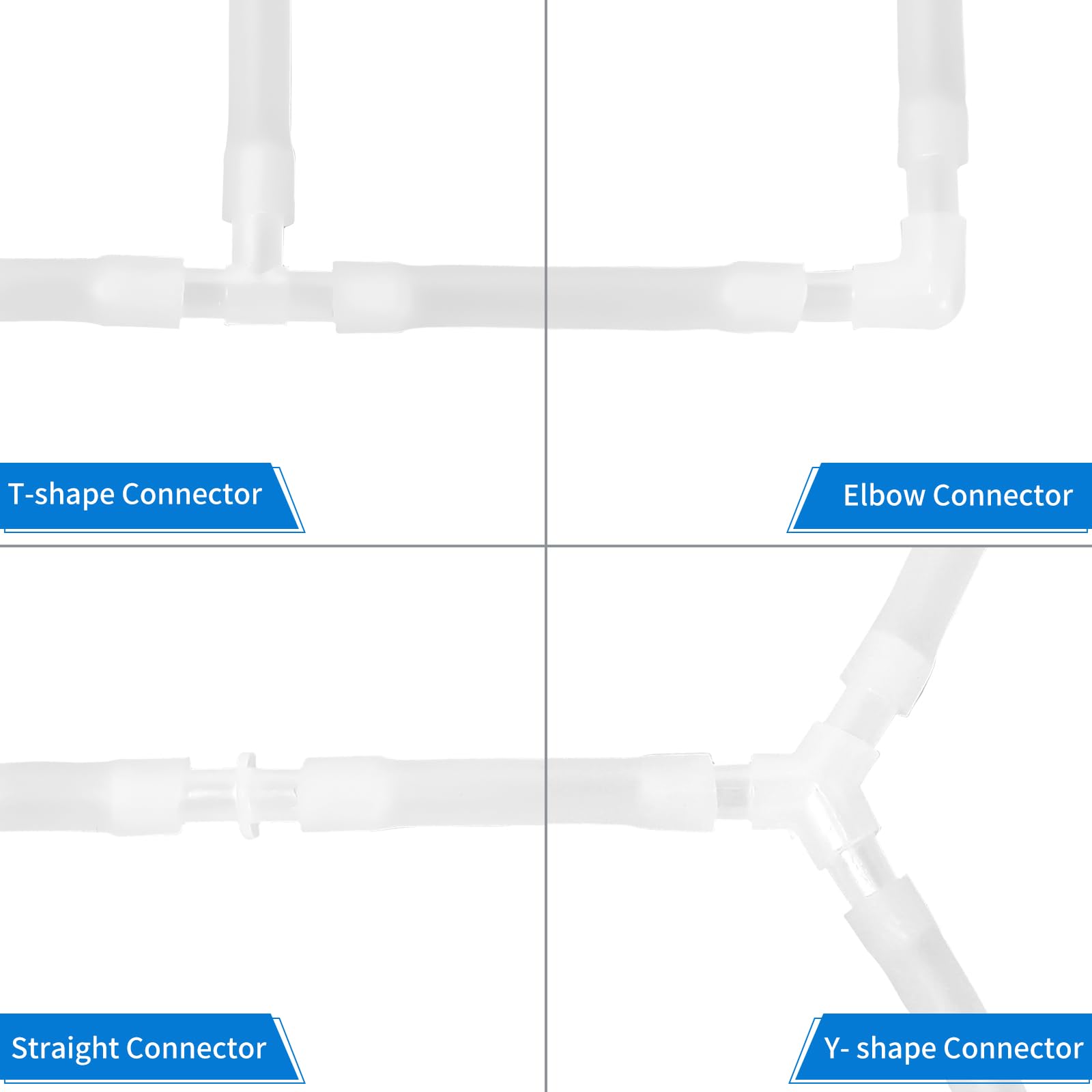 AQUANEAT aquarium elbow connector for corner routing of tubing.