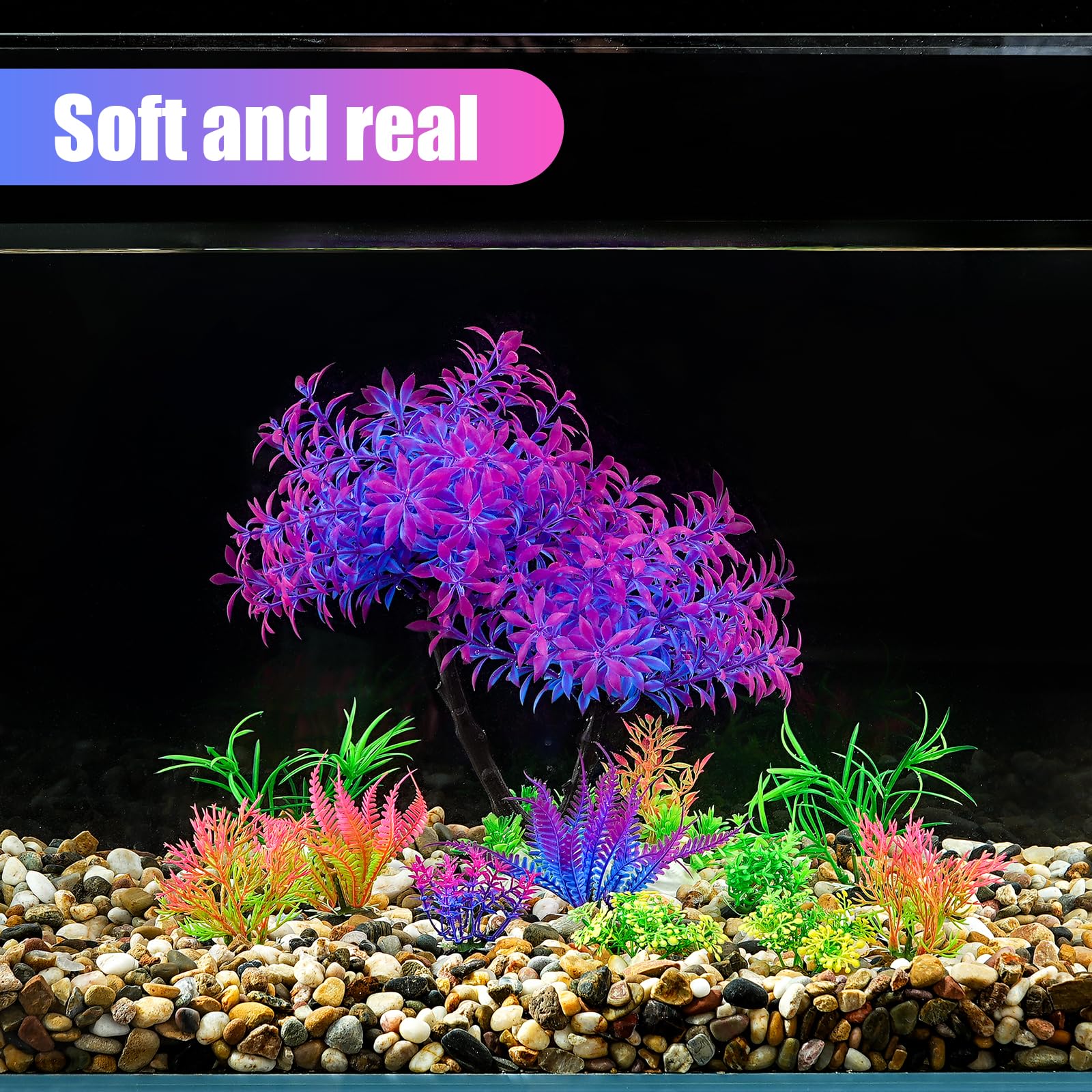 AQUANEAT easy-clean artificial aquarium decor for quick maintenance