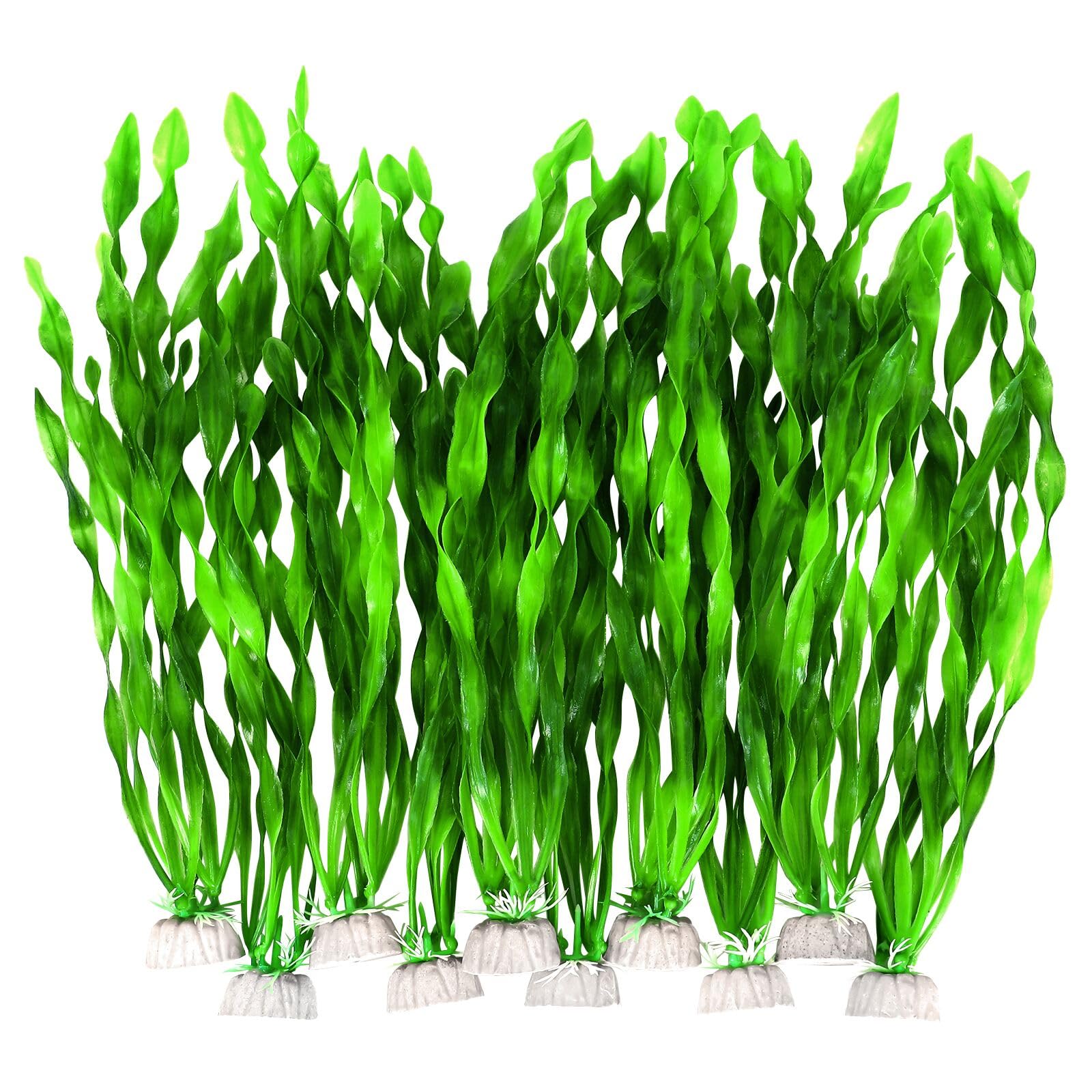 AQUANEAT artificial plants 11.75-inch tall create a lush aquarium backdrop.
