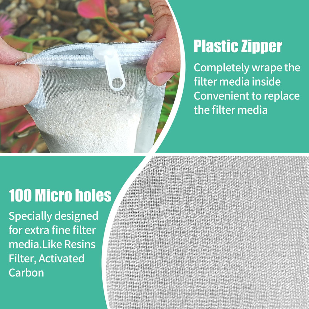 AQUANEAT bag installed in a canister shows compatibility with multiple filters.
