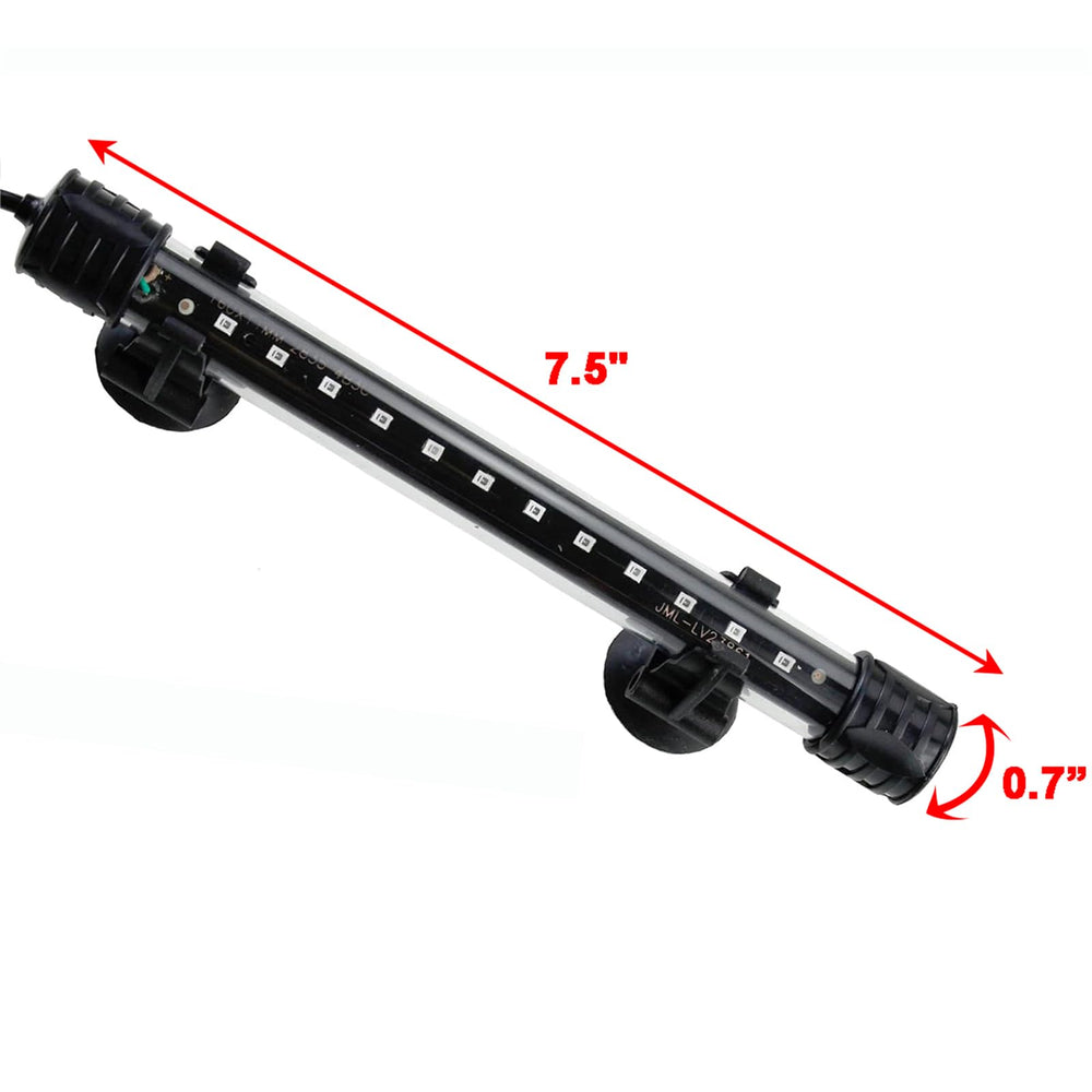 AQUANEAT blue light illuminates tank edges for dramatic blue-hour effect.
