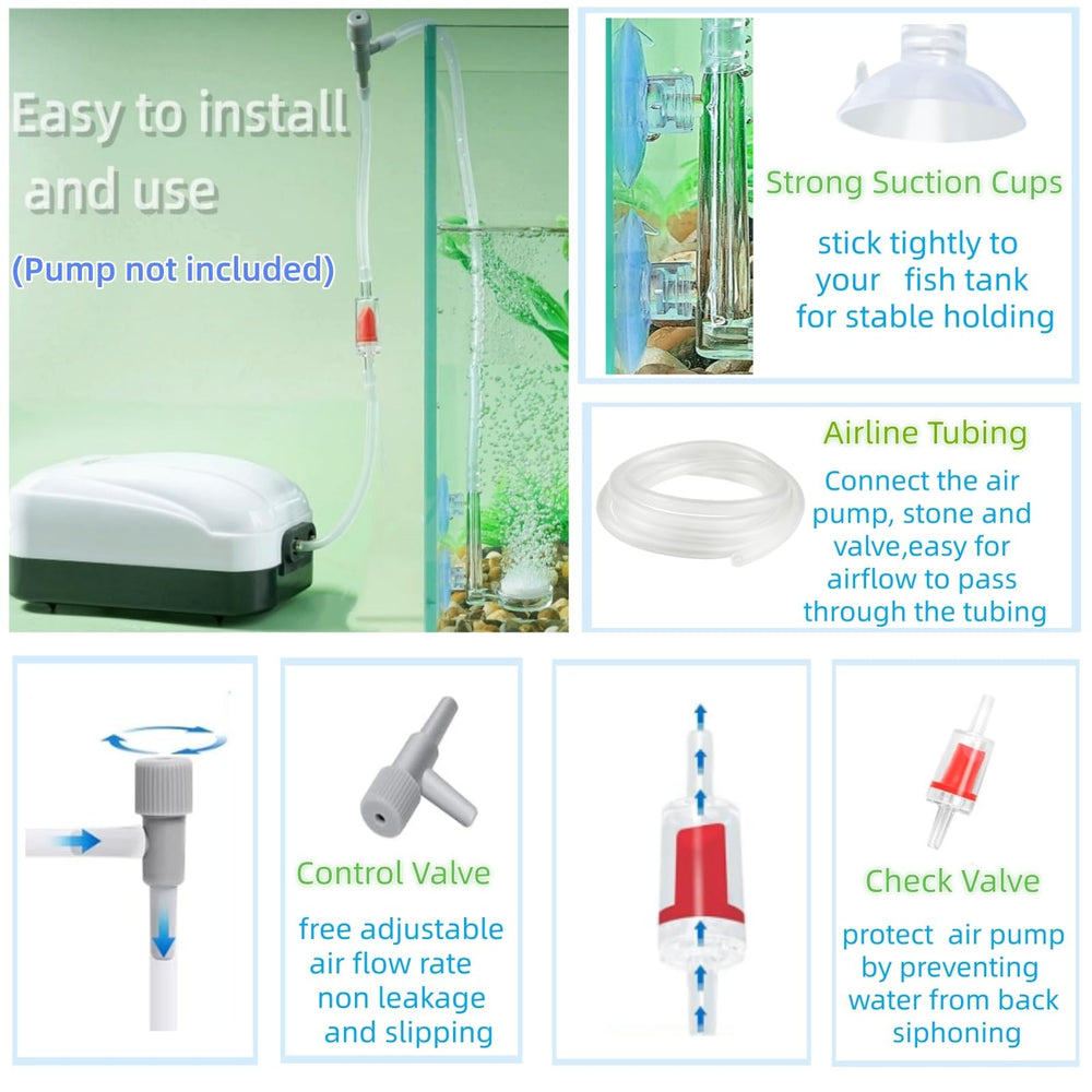 AQUANEAT check valve protects the air pump from back siphoning