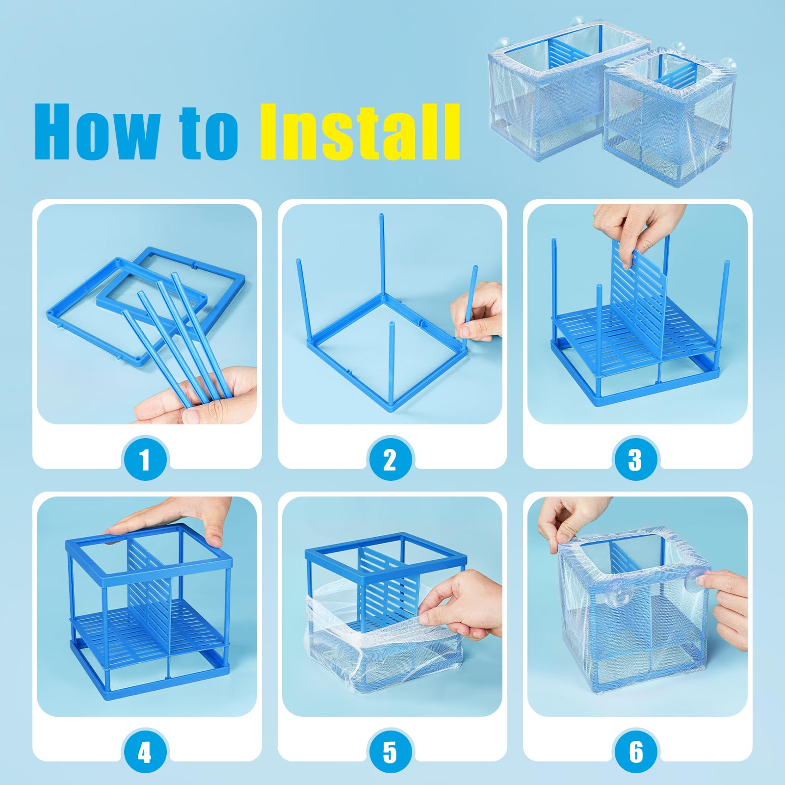 AQUANEAT transparent mesh provides clear viewing of inhabitants during observation