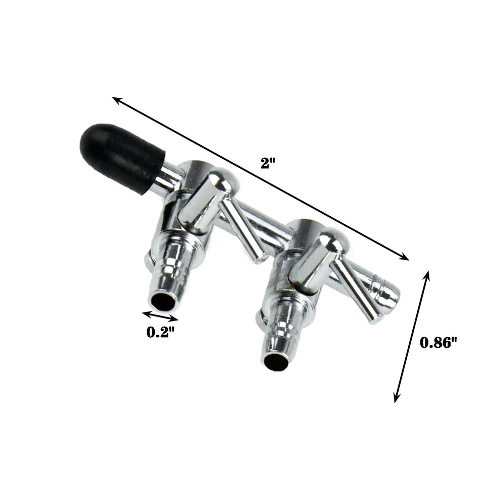 AQUANEAT dual outlet valve close-up showing adjustable flow.