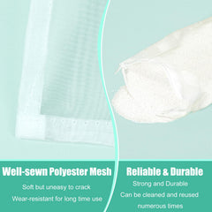 AQUANEAT filter bags with top zipper open for easy filling in canister filters.