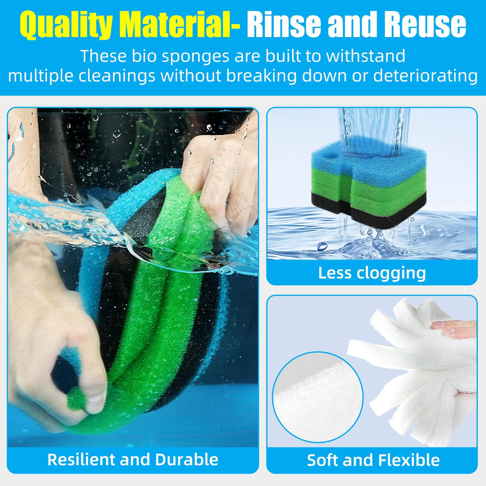 AQUANEAT white floss pads provide fine filtration for clear aquariums.