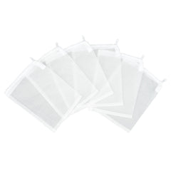 AQUANEAT filter media bags in-pack 6pc show extra-fine 100 micron mesh for precise filtration.