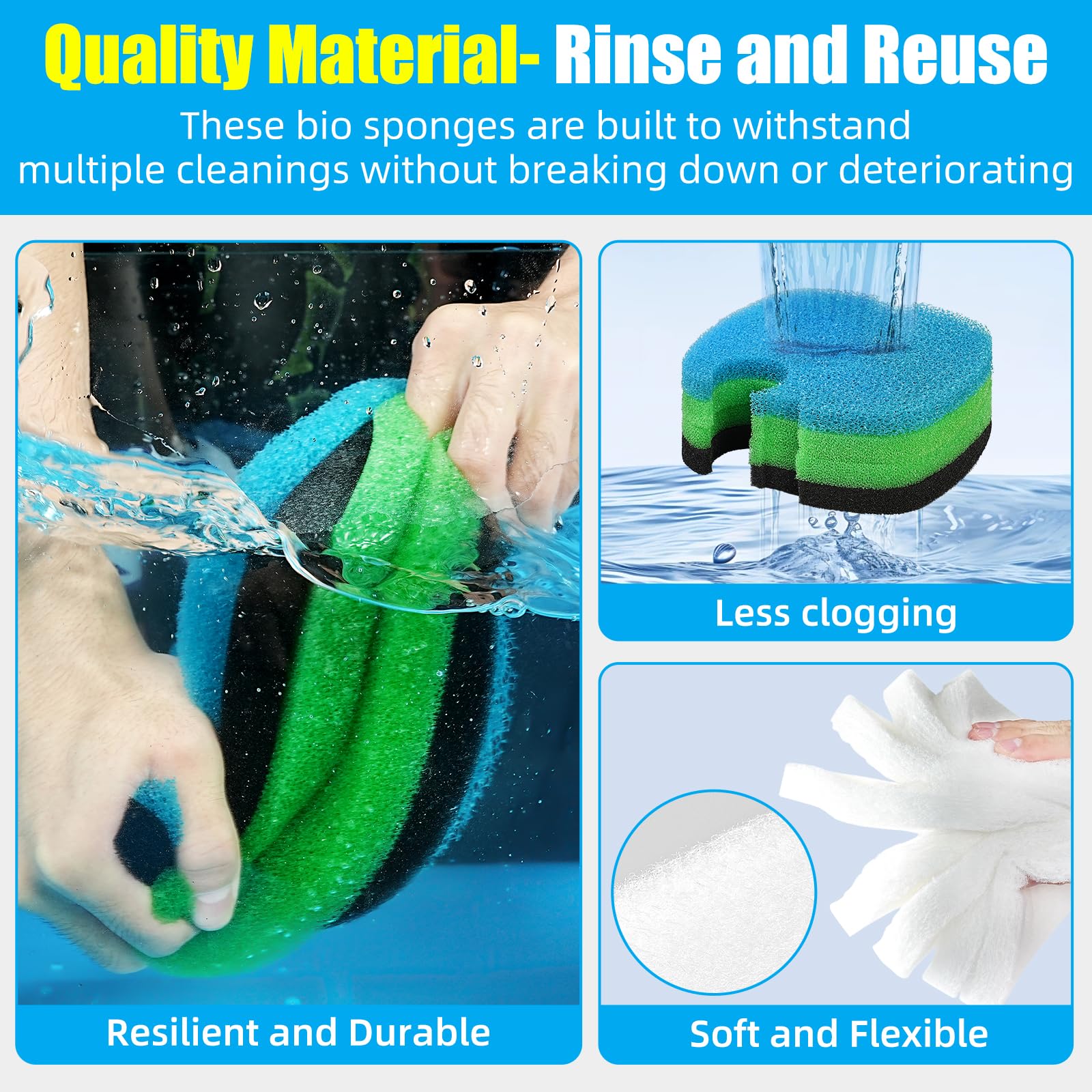 AQUANEAT white floss pads 12-pack for polishing the water.