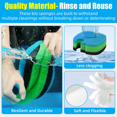 AQUANEAT white floss pads 12-pack for polishing the water.