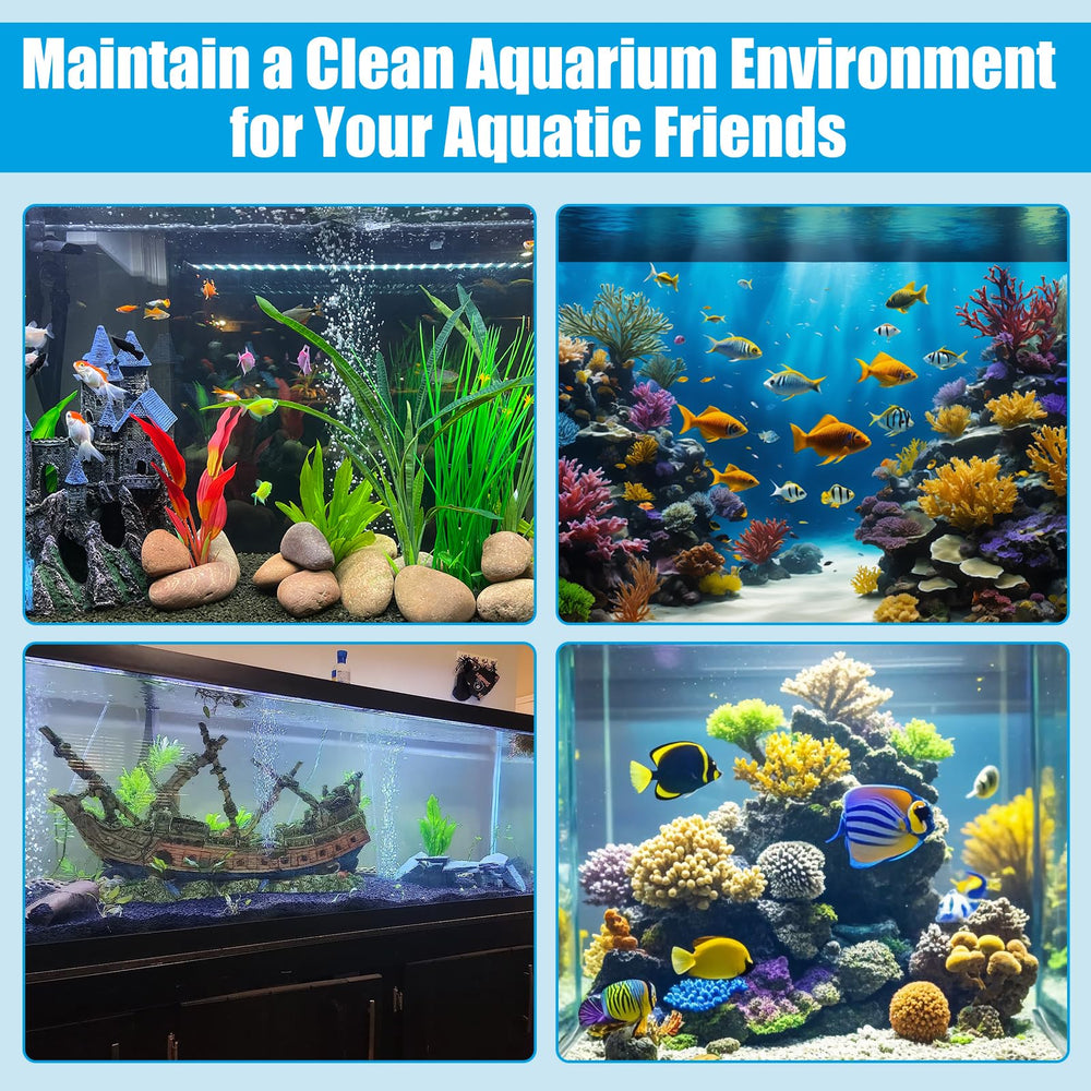 AQUANEAT 16-piece set boosts ongoing tank clarity and maintenance flexibility.