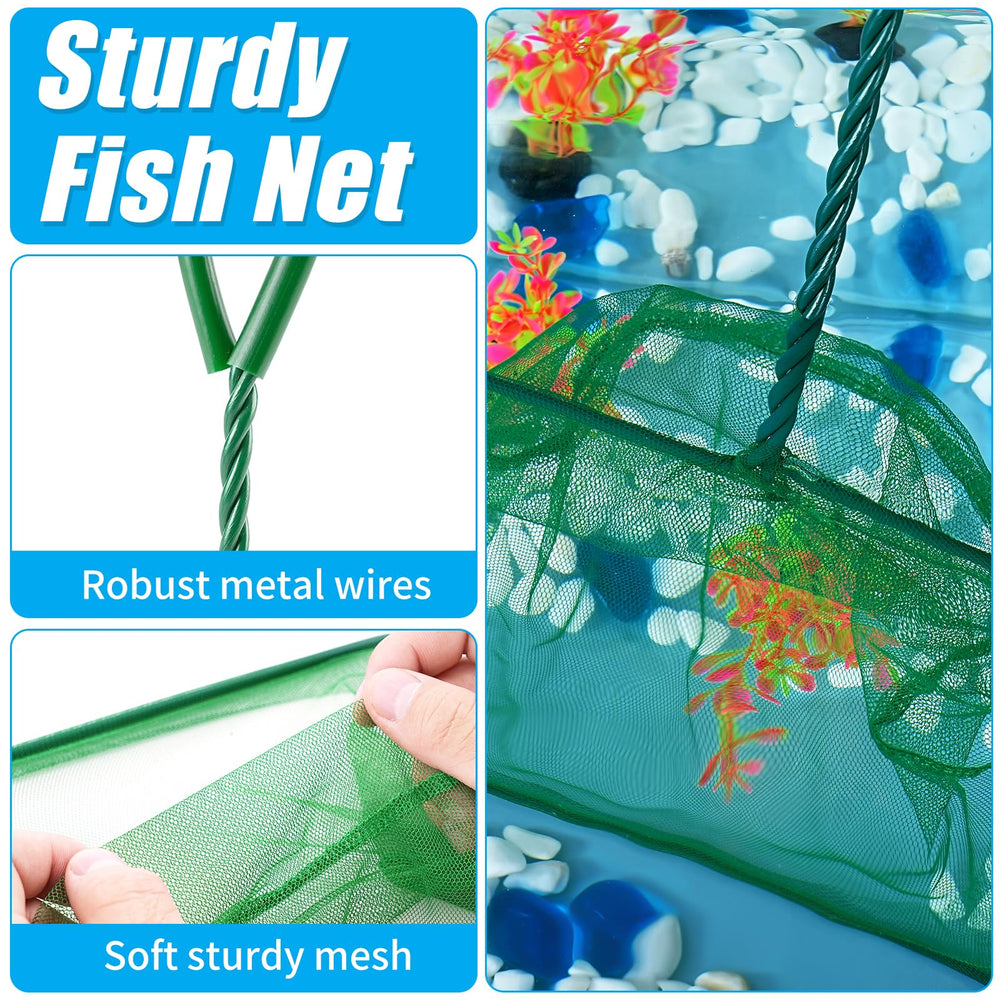 AQUANEAT fish tank cleanup tool helps skim debris and transfer fish safely