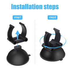 AQUANEAT heater suction cups attach firmly to aquarium glass.