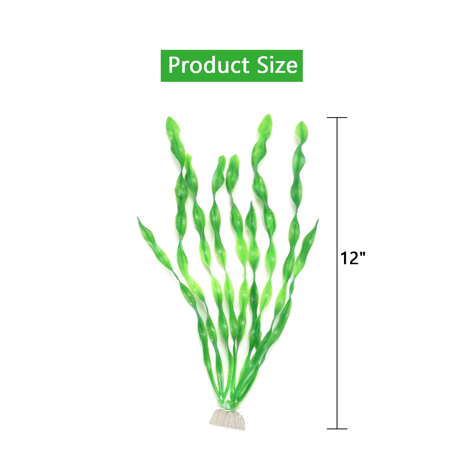 AQUANEAT high-stability base artificial plant stays submerged and stable.