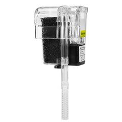 AQUANEAT HOB filter 90GPH edge-mount provides efficient filtration for small tanks.
