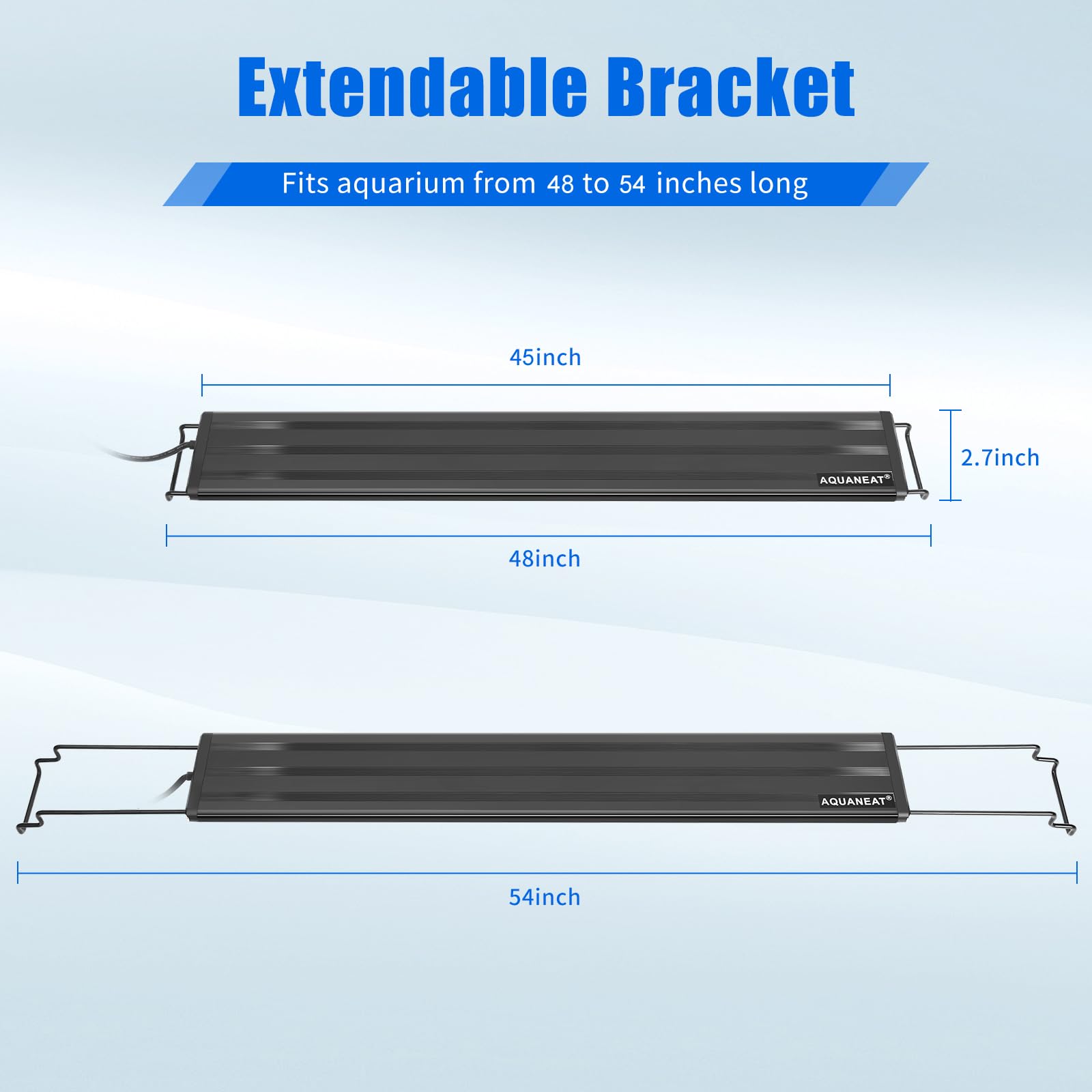 AQUANEAT LED light featuring 68 white 6500K LEDs for bright daytime clarity.