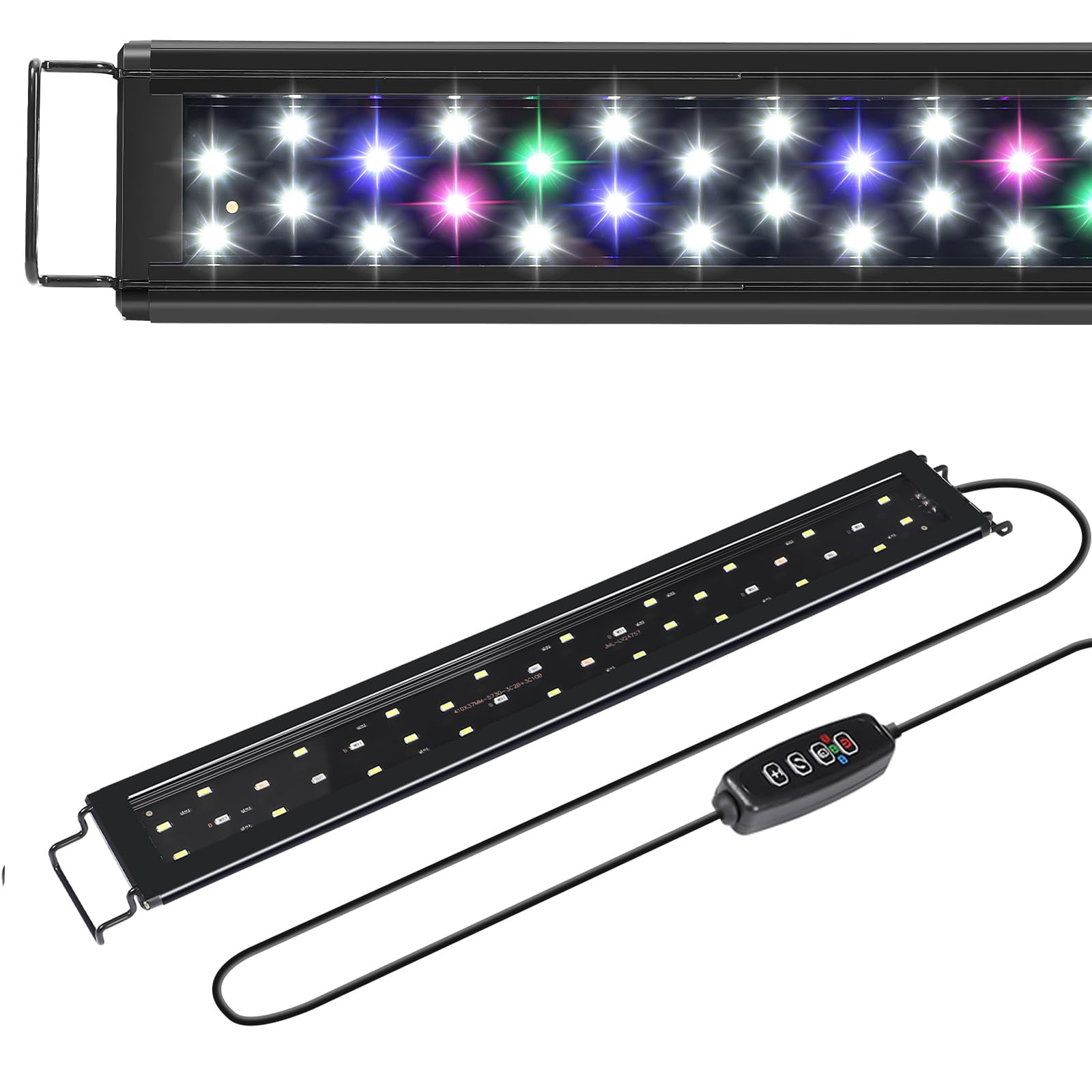 AQUANEAT LED light installed on an 18-24 inch tank for clean fit and reliable lighting.