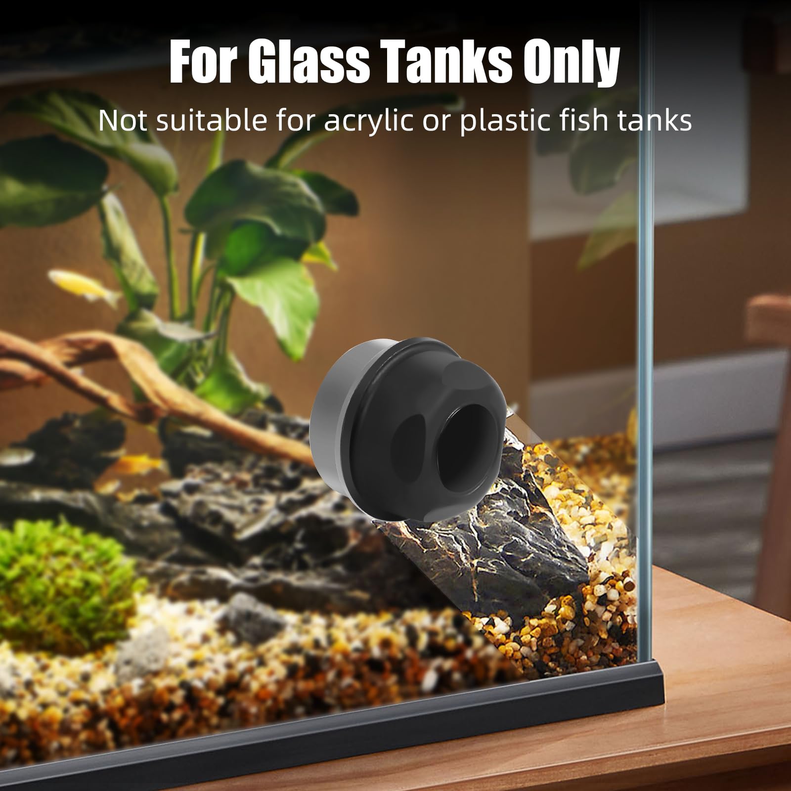 AQUANEAT outside-soft pad wipe removes surface dust for a clean tank.