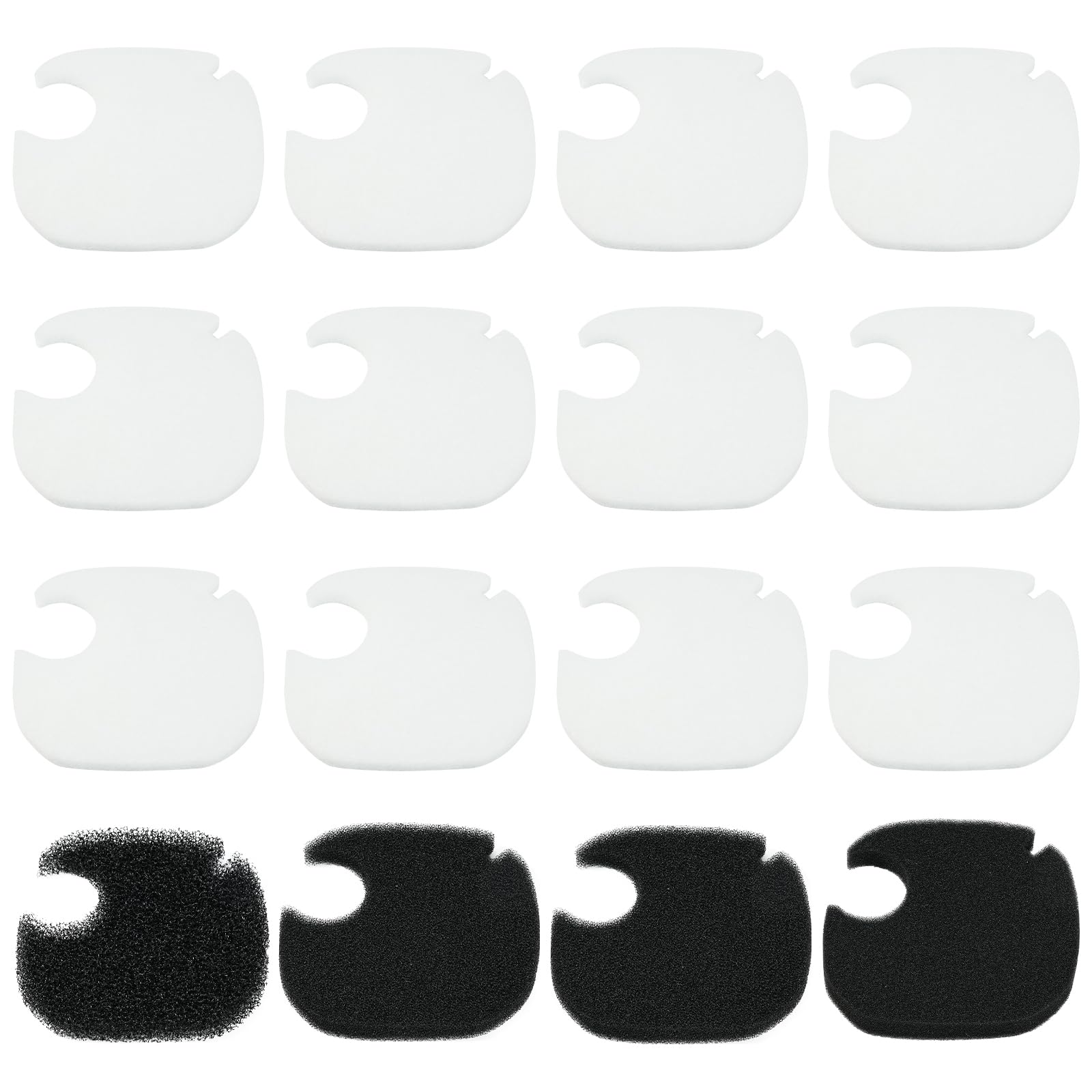 AQUANEAT replacement canister filter pads assembly showing four bio sponge layers for strong filtration.