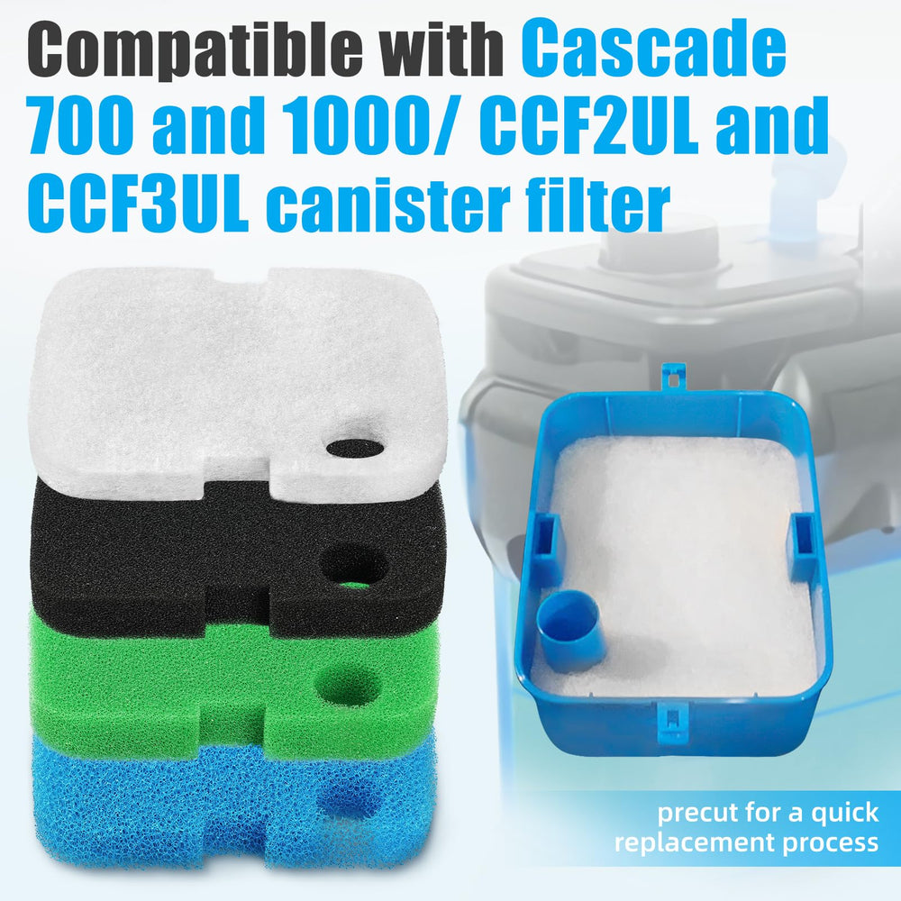 AQUANEAT green medium pads capture mid-size particles while preserving flow.