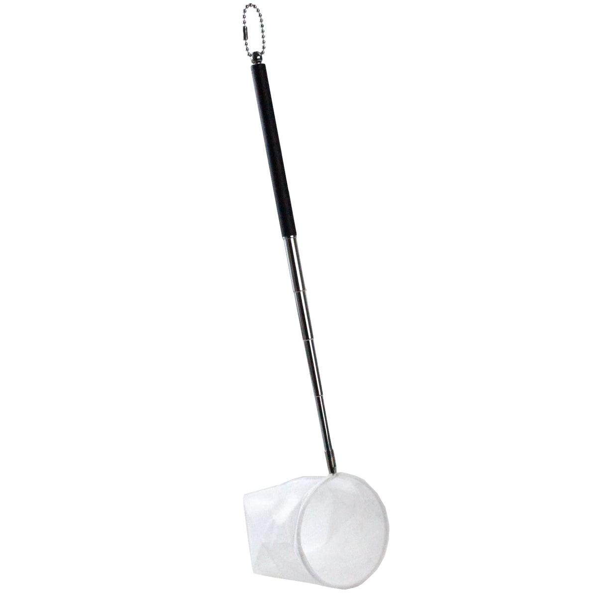 AQUANEAT shrimp net with extendable handle ideal for bottom cleaning and drip-free retrieval.