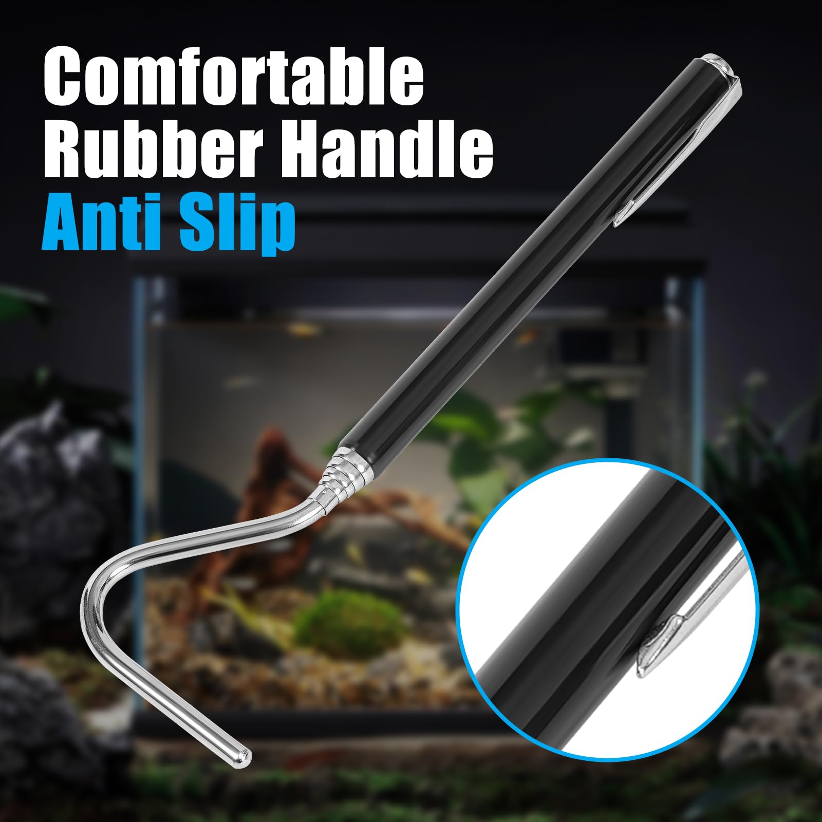 AQUANEAT snake hook compact collapse fits in pocket for easy transport