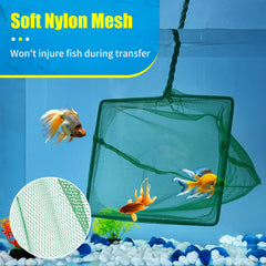 AQUANEAT fine nylon net reduces fish injury during handling and cleaning tasks