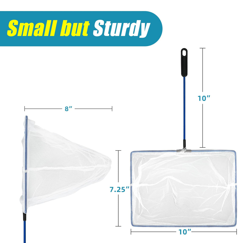 AQUANEAT soft nylon netting captures delicate fish with minimal stress.