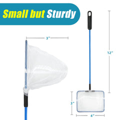 aquaneat 12-inch handle reach, enables reaching tanks easily