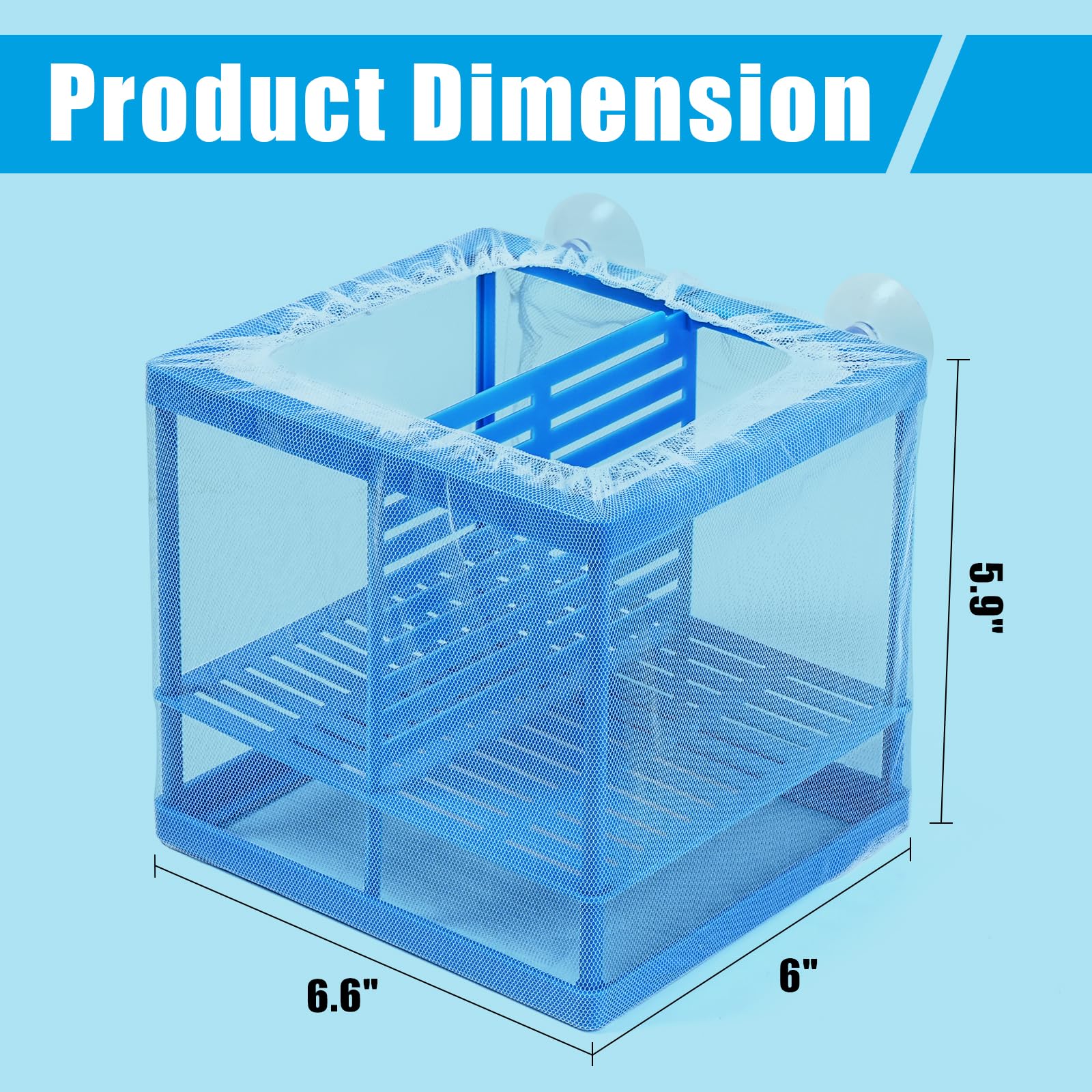 AQUANEAT soft polyester mesh cushions delicate fry while allowing water flow