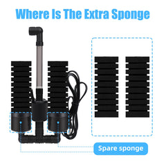 AQUANEAT ceramic media container inside sponge filter for bio filtration