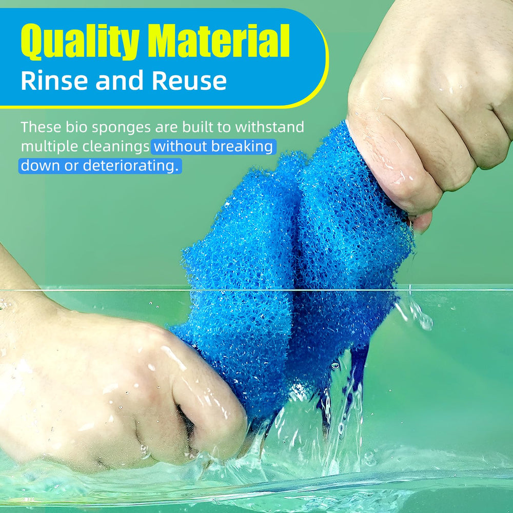 AQUANEAT sponge media pad pack side view highlighting layered filtration.