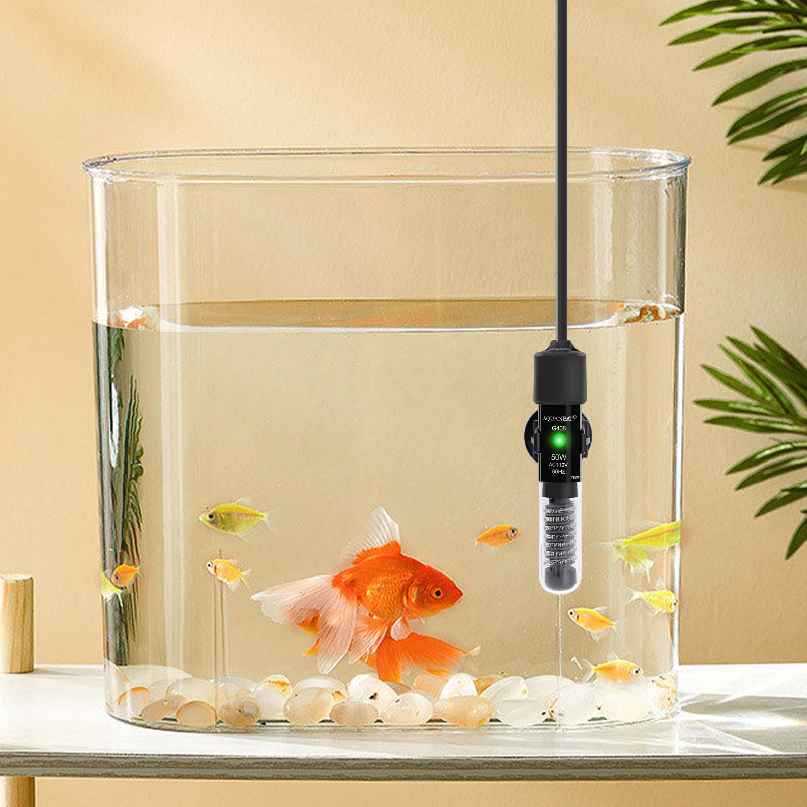 AQUANEAT submerged-before-plug-in caution highlights safe setup for reliable operation.