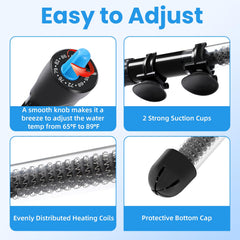 AQUANEAT submersible heater installed in water for reliable control.