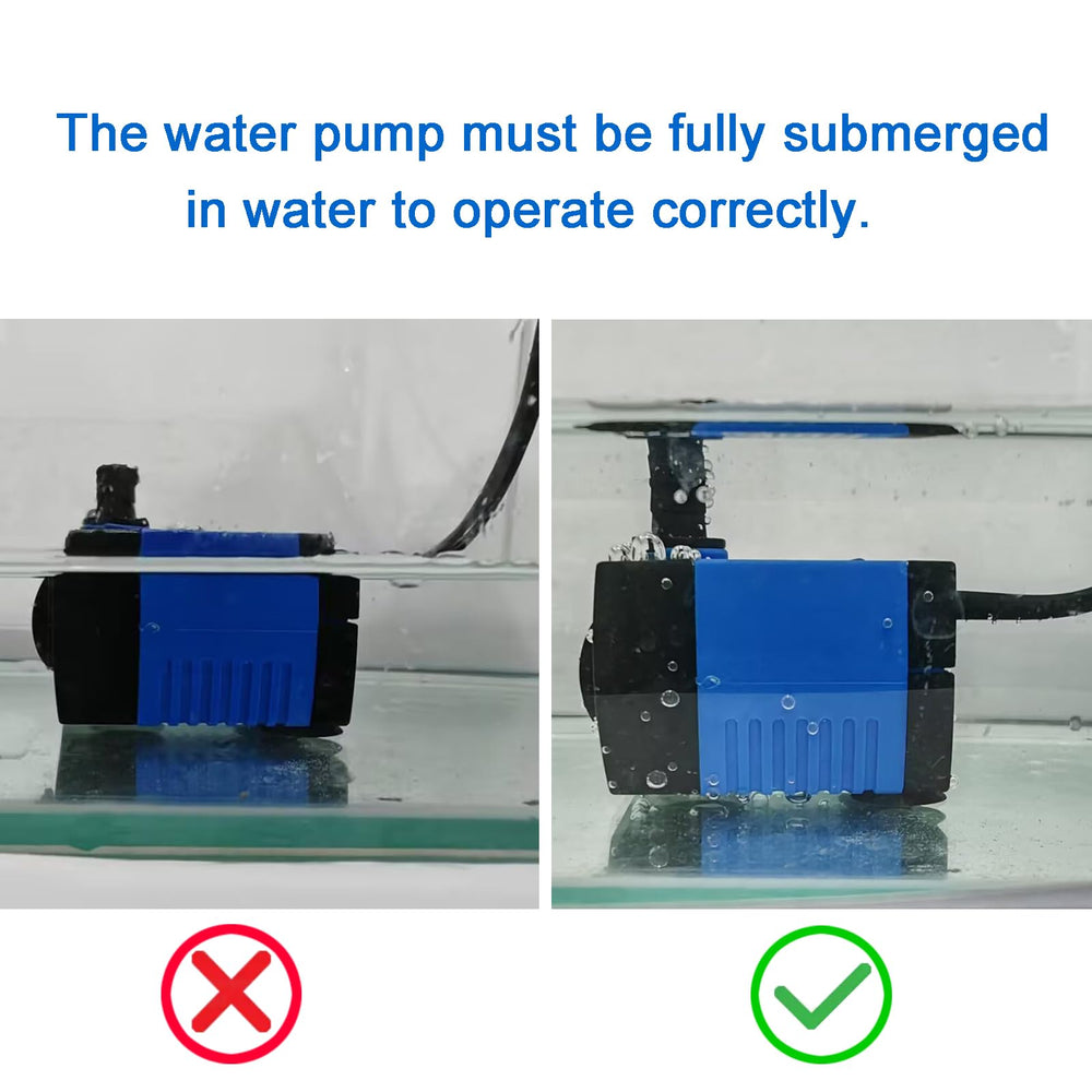 AQUANEAT submersible pump operates quietly for a calm tank.