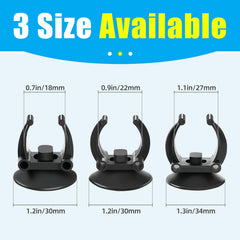 AQUANEAT suction clip assembly shows quick install for stabilizing devices.
