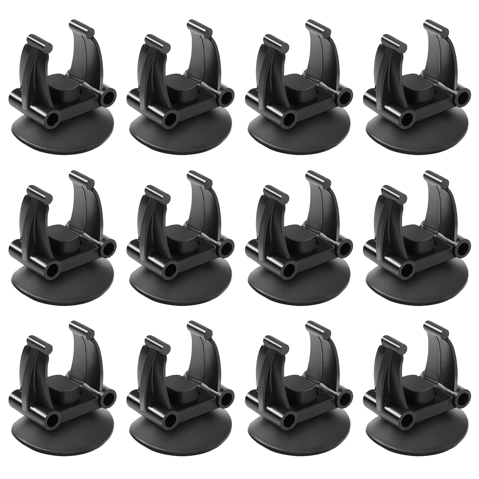 AQUANEAT suction cups 12-pack securely hold aquarium items on glass.