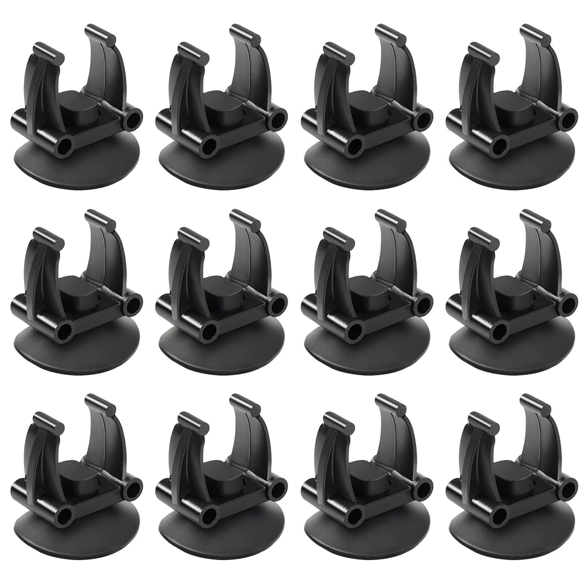 AQUANEAT suction cups 12-pack securely hold aquarium items on glass.