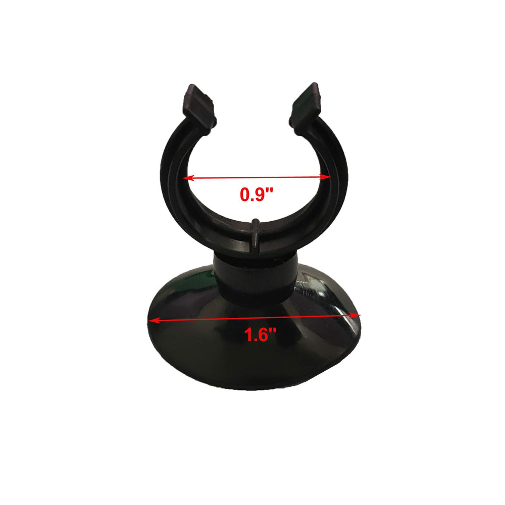AQUANEAT suction cups clip in use to secure an aquarium heater discreetly.