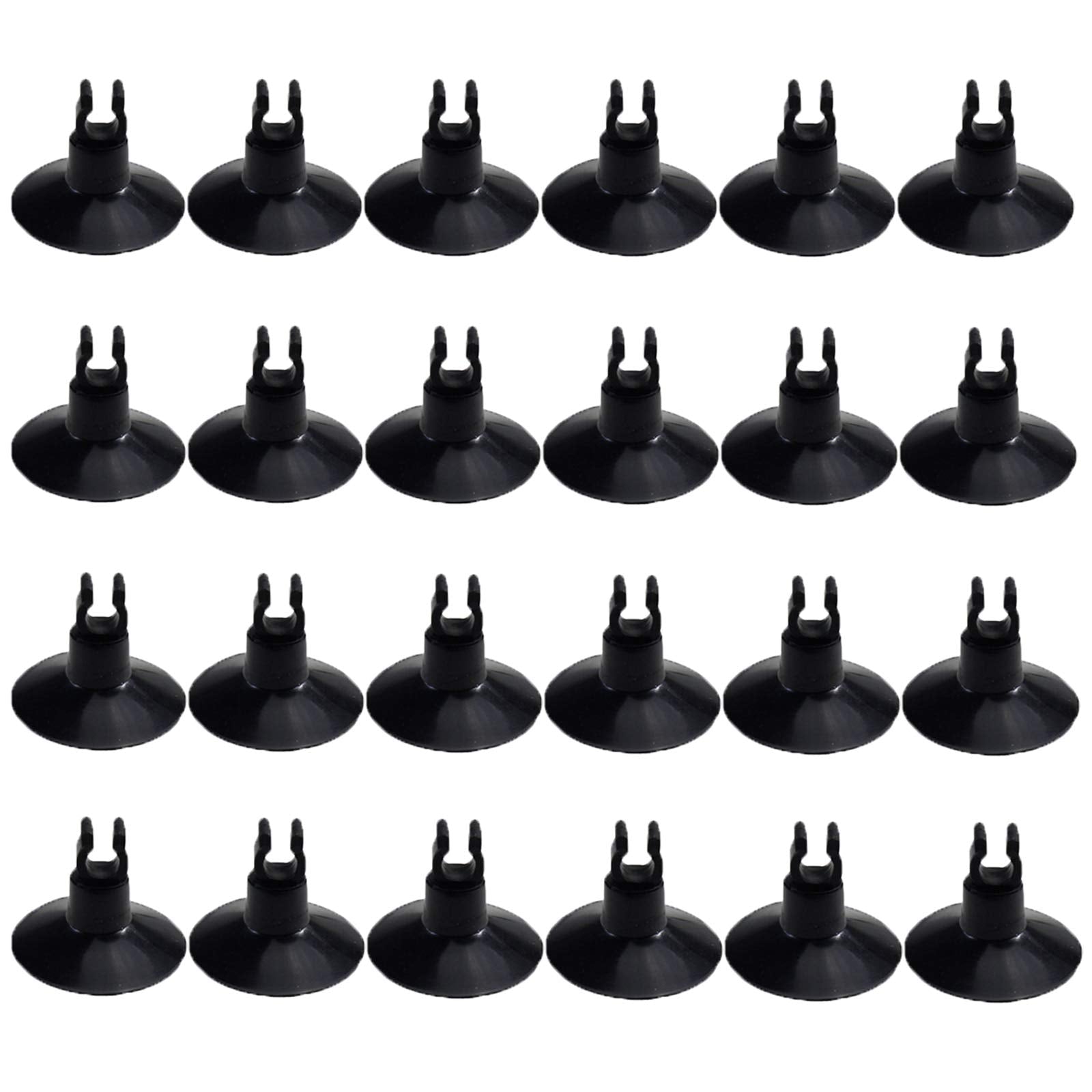 AQUANEAT suction cups securing fish tank airline tubing for tidy routing.