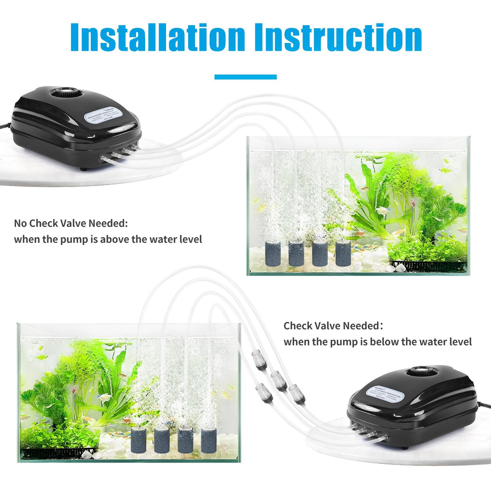 AQUANEAT suction cups – secure mounting minimizes vibration for quiet operation.