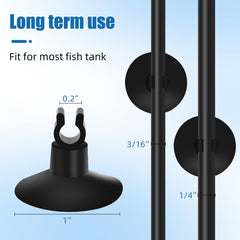 AQUANEAT suction cups with clips enable easy tubing adjustment and repositioning.