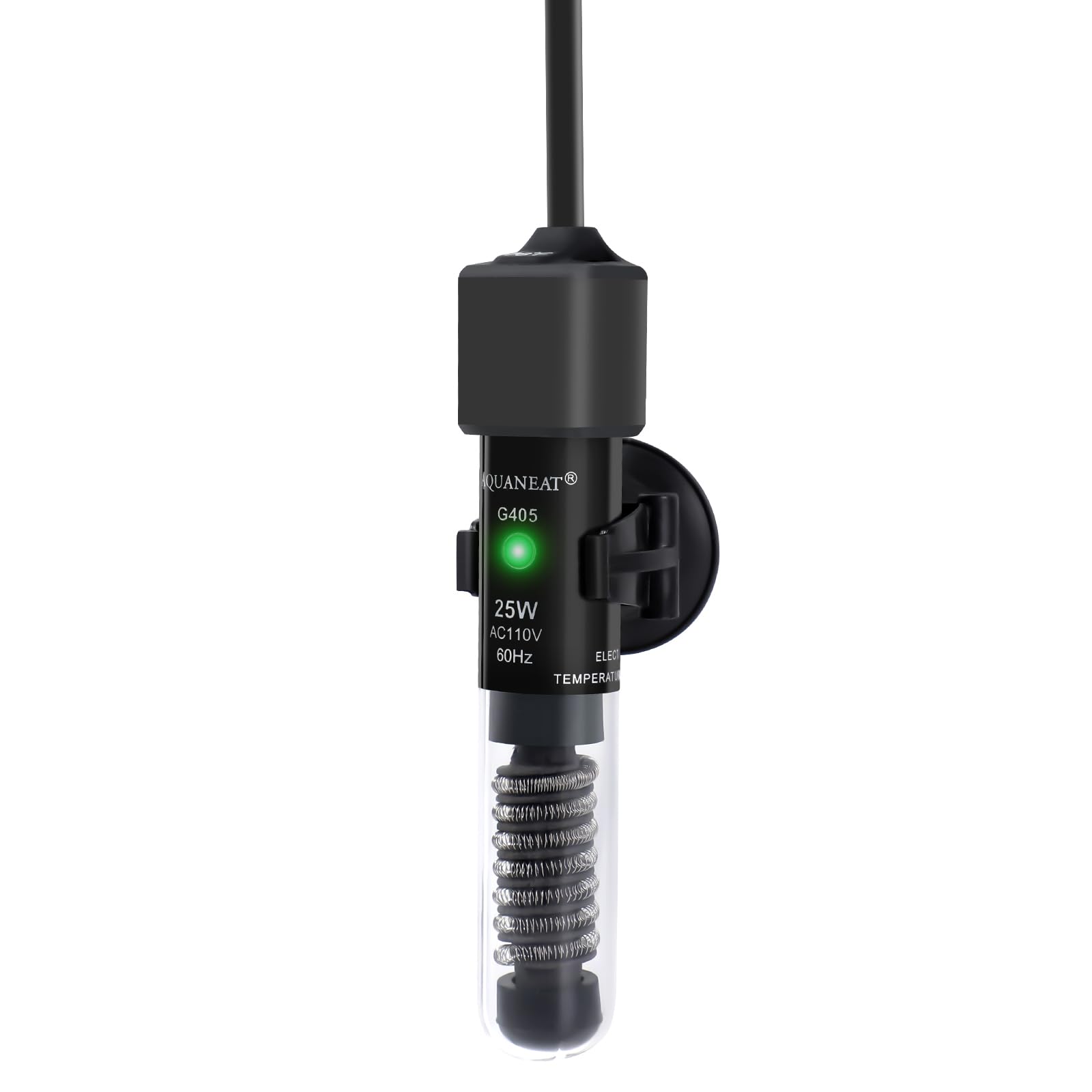 AQUANEAT tubing and hose held neatly with sturdy suction cups.