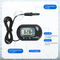 AQUANEAT two-pack thermometers for monitoring multiple tanks.